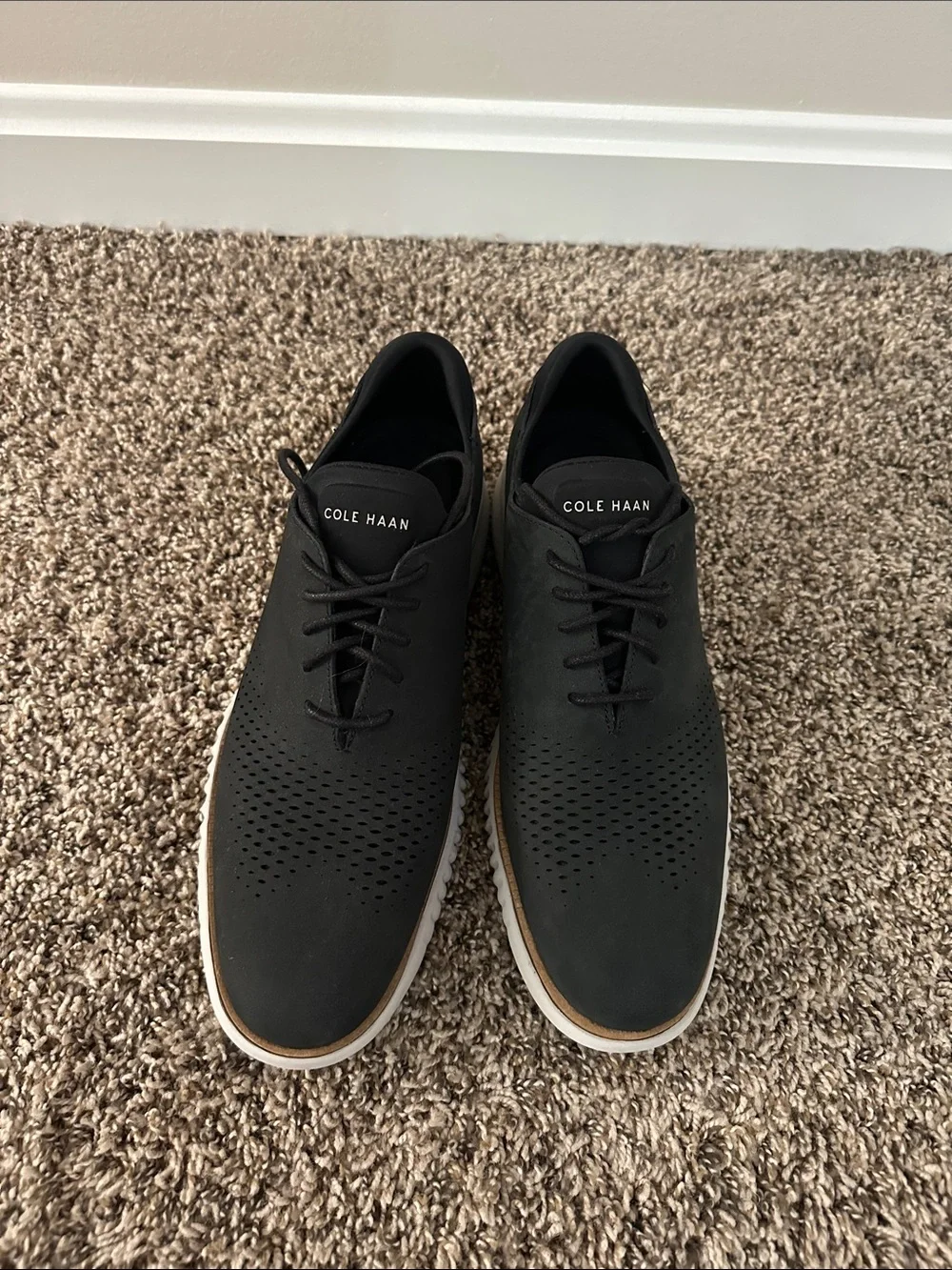 Cole Haan Black Dress Shoes with White Sole